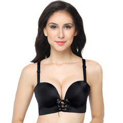 "Add Two Cups" Padded Wireless Plunge Push Up Bra