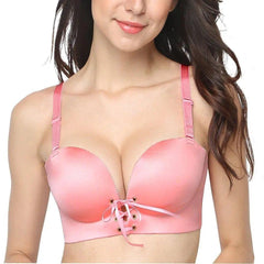"Add Two Cups" Padded Wireless Plunge Push Up Bra