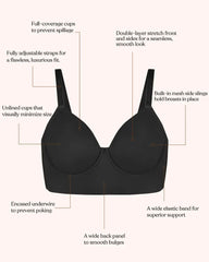 Plus Size Leopard Print Seamless Full Coverage Support Bra