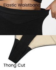 High Waist Criss-Cross Mesh Shaping Thong Panty