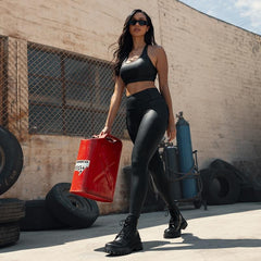 Women’s Faux Leather Cargo Leggings