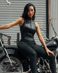 Women’s Faux Leather Cargo Leggings