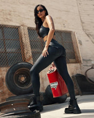 Women’s Faux Leather Cargo Leggings