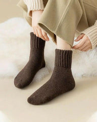 Cozy Ribbed Fleece Lined Crew Socks 10 Pairs