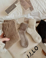 Cozy Ribbed Fleece Lined Crew Socks 10 Pairs