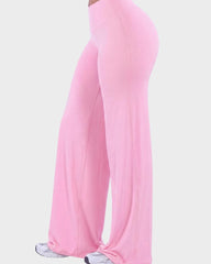 High-Waist Solid & Leopard Flare Pants