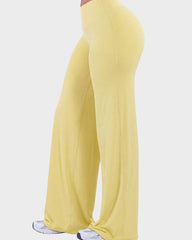 High-Waist Solid & Leopard Flare Pants