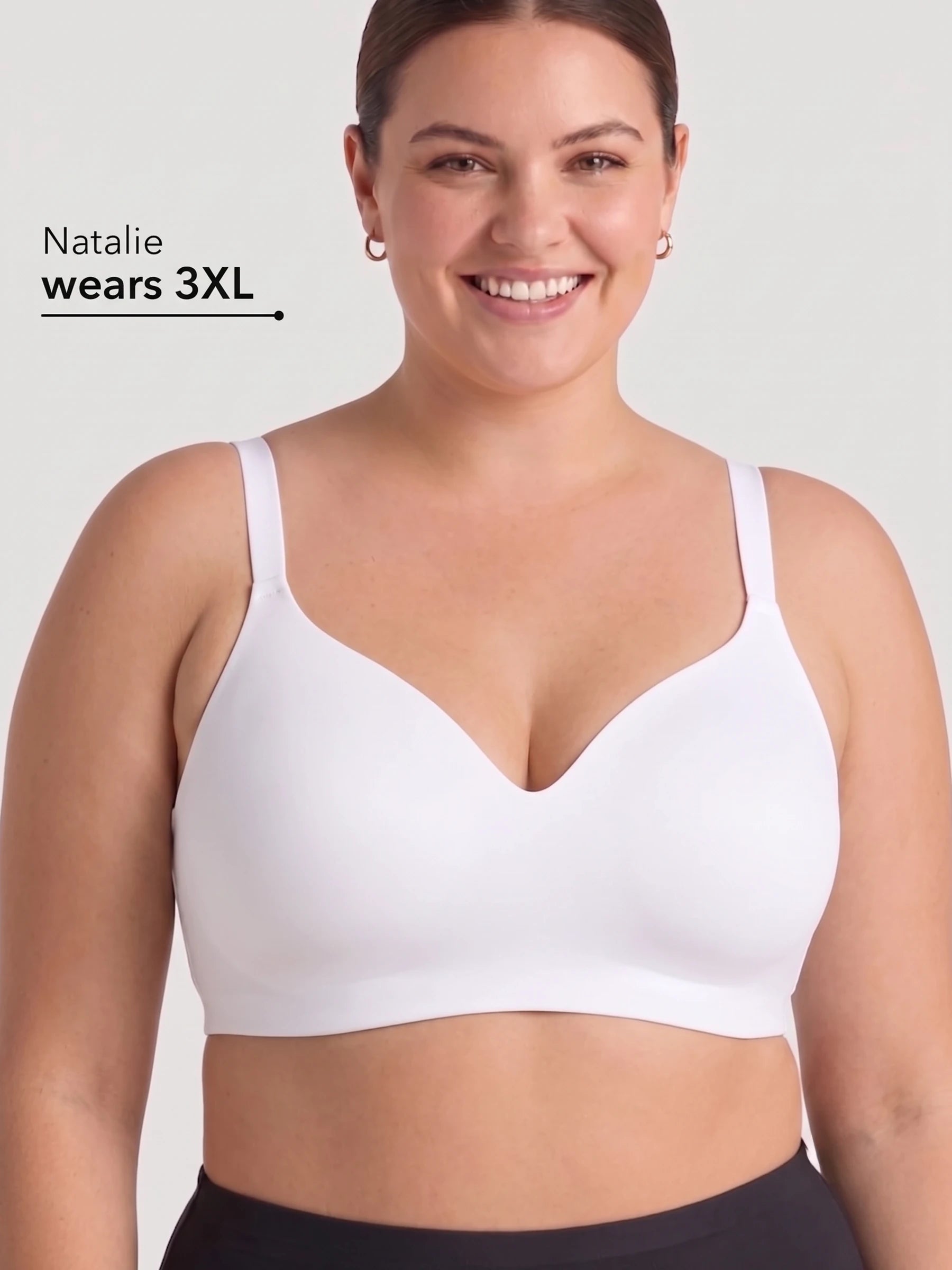 Wireless Seamless Push-Up V-Neck Bra