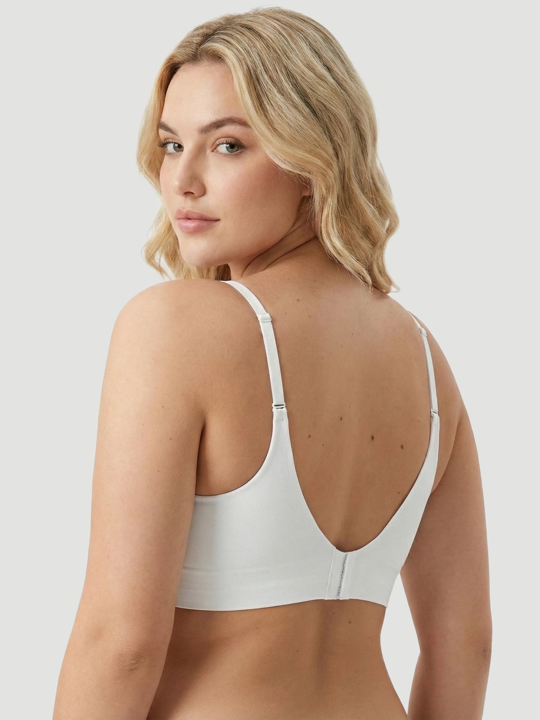Wireless Seamless Push-Up V-Neck Bra