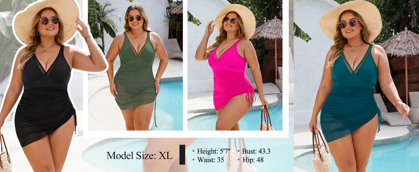 Slimming Mesh Sheer Sarong Wraps Bathing Suit