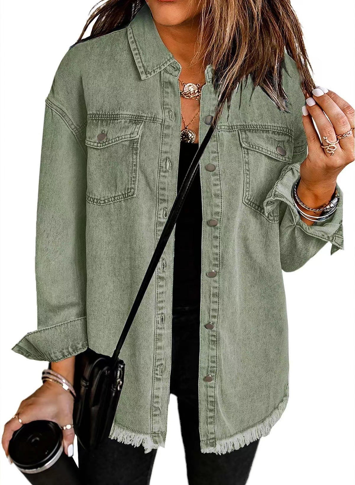 New washed denim shirt jacket