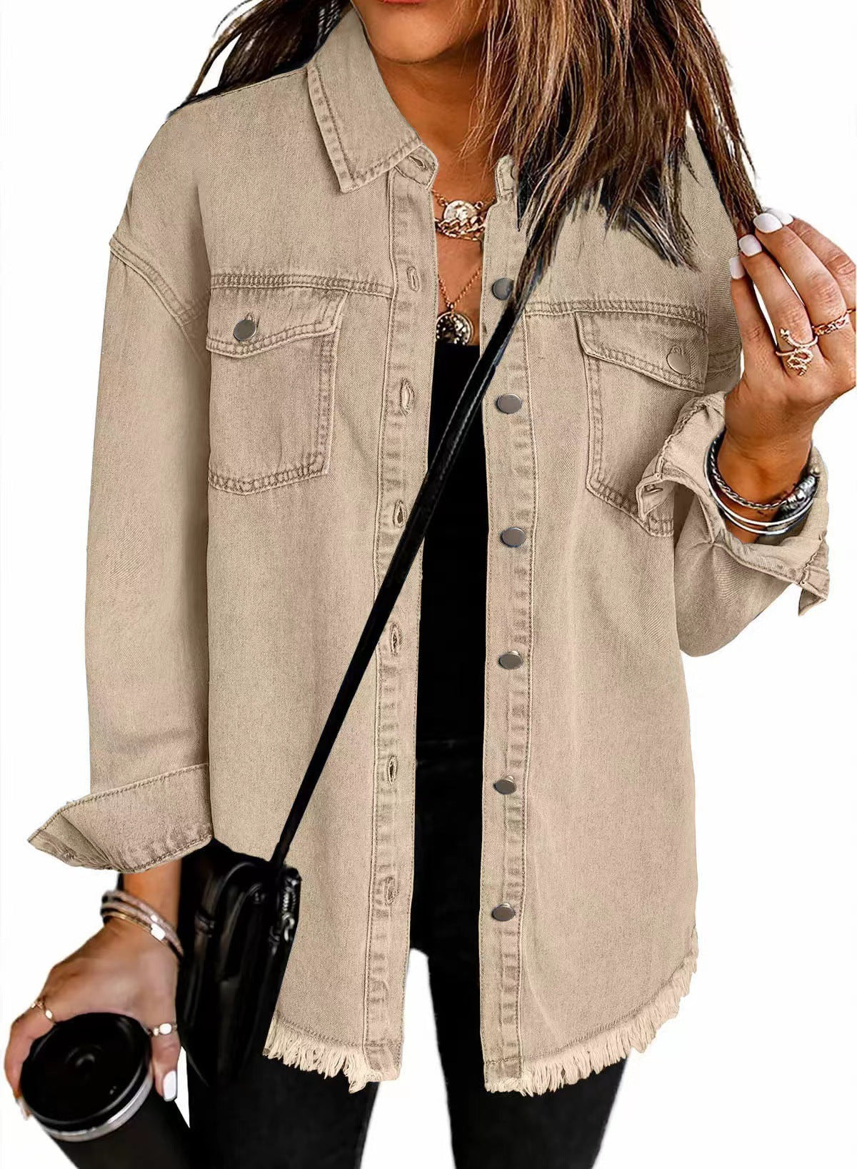 New washed denim shirt jacket