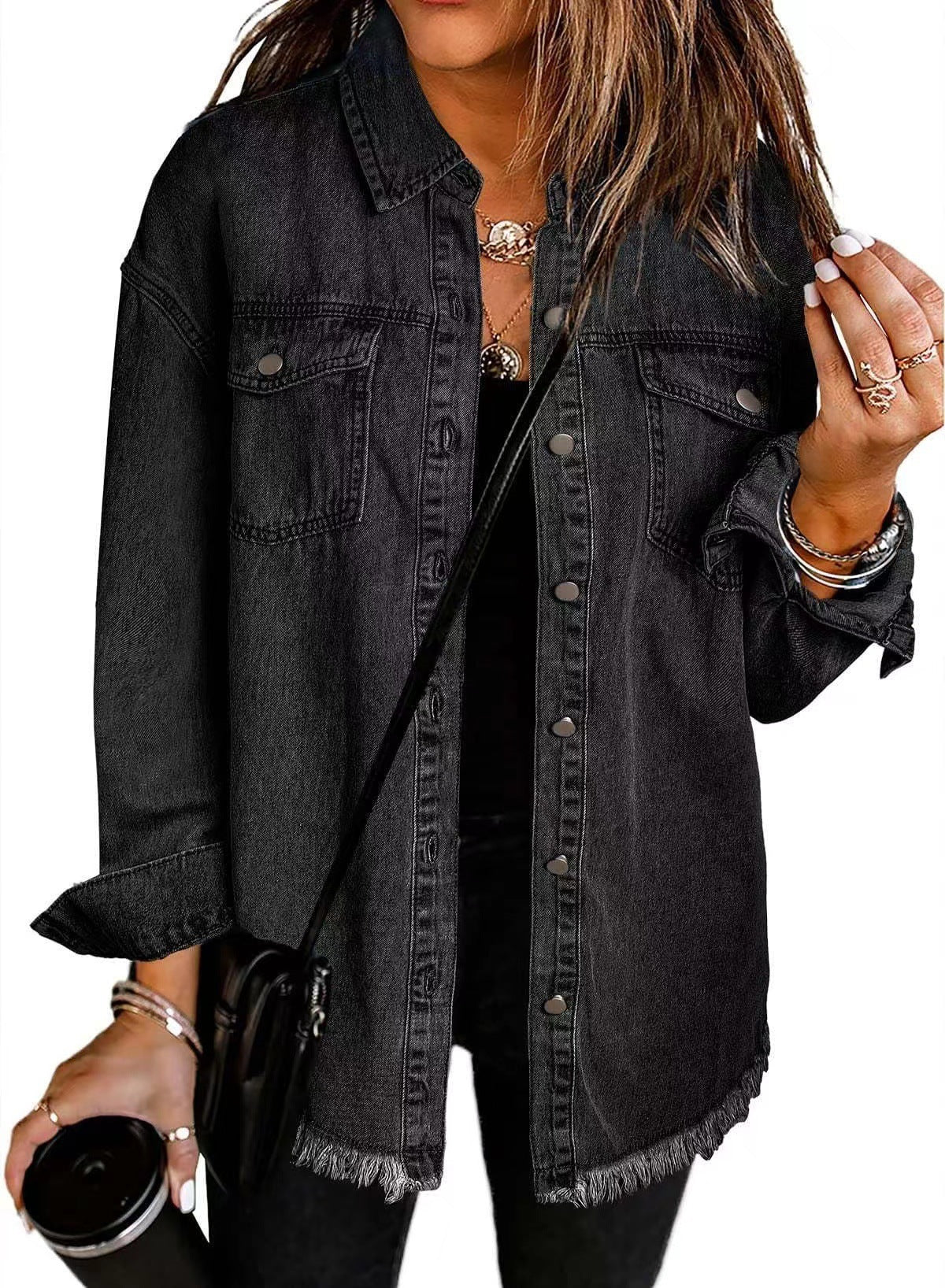 New washed denim shirt jacket