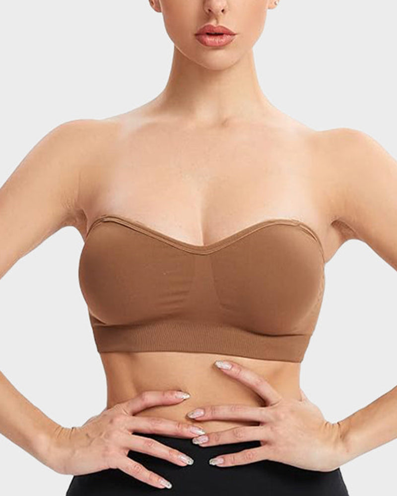 Seamless Non-Slip Strapless Wireless Bandeau Bra