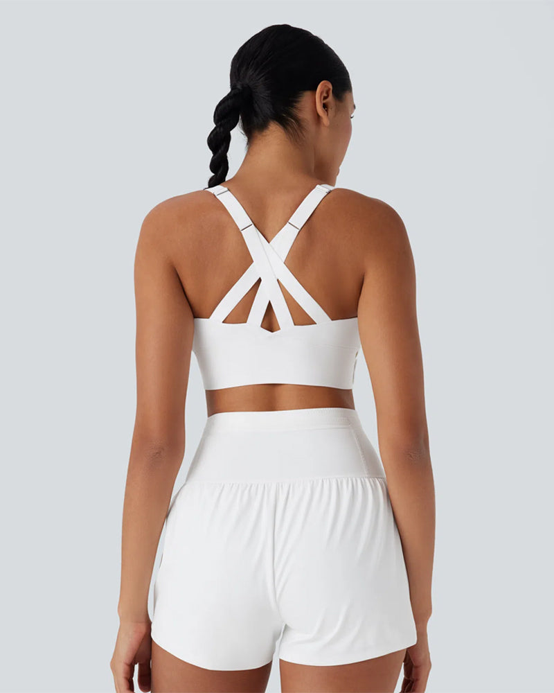 Push-Up Crisscross Back Sports Bra