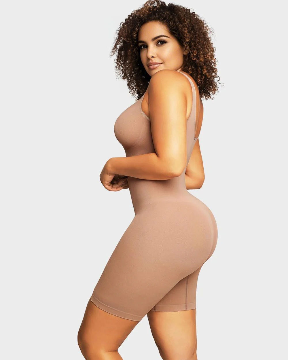 Seamless Sculpting Mid Thigh Bodysuit