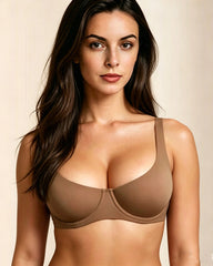 Seamless Unlined Balconette Bra for Women