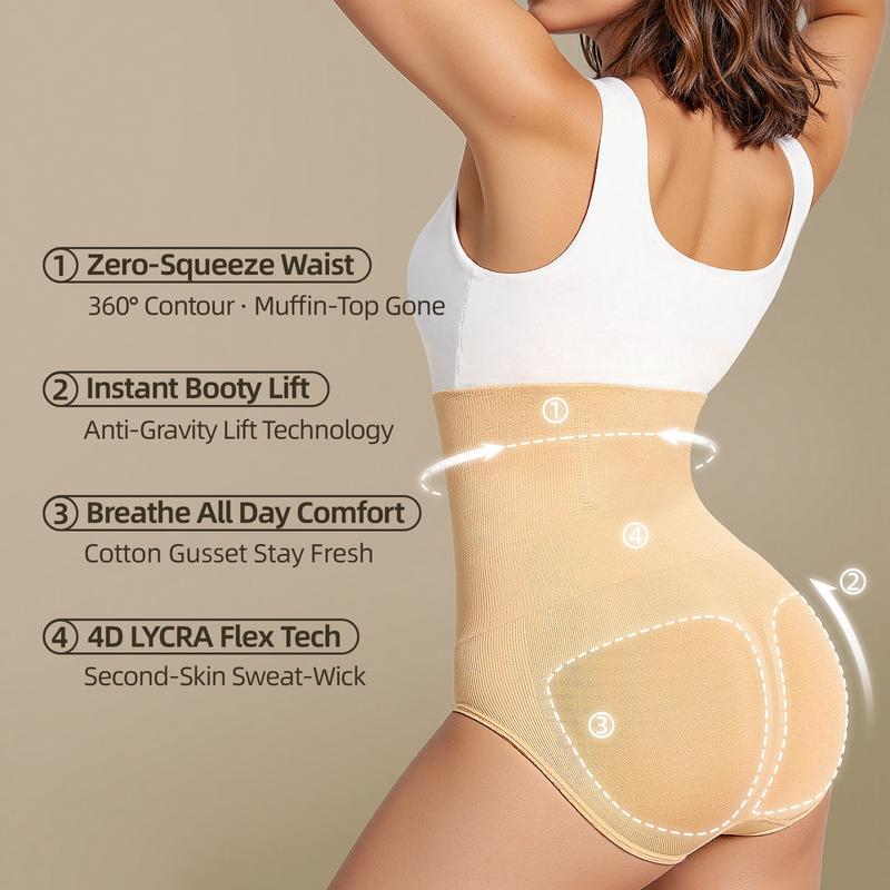 【Gravity-Defying】Women's Tummy Control Shapewear Panties Hi-Waist Body Shaper Comfy Tummy Control Cotton Underwear Slimming Briefs Compression Minimalist sexy
