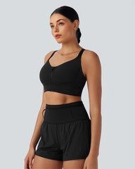 Push-Up Crisscross Back Sports Bra