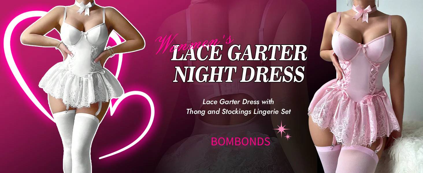 Wedding Season Mature Series Lace Splice Steel Ring Bodycon Sexy Lingerie Dress Suit