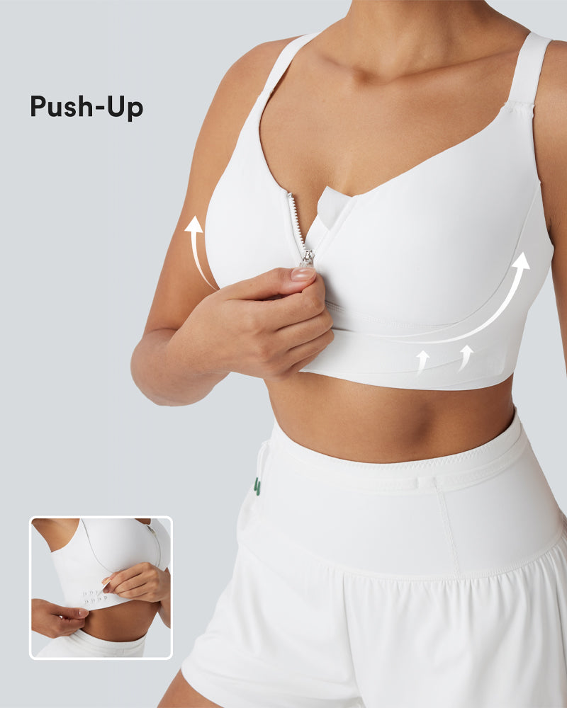 Push-Up Crisscross Back Sports Bra