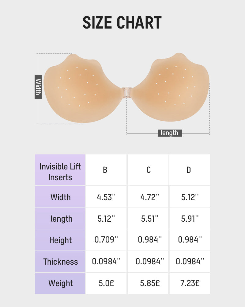 Breathable Silicone Self-Adhesive Invisible Bra (2 Pack)