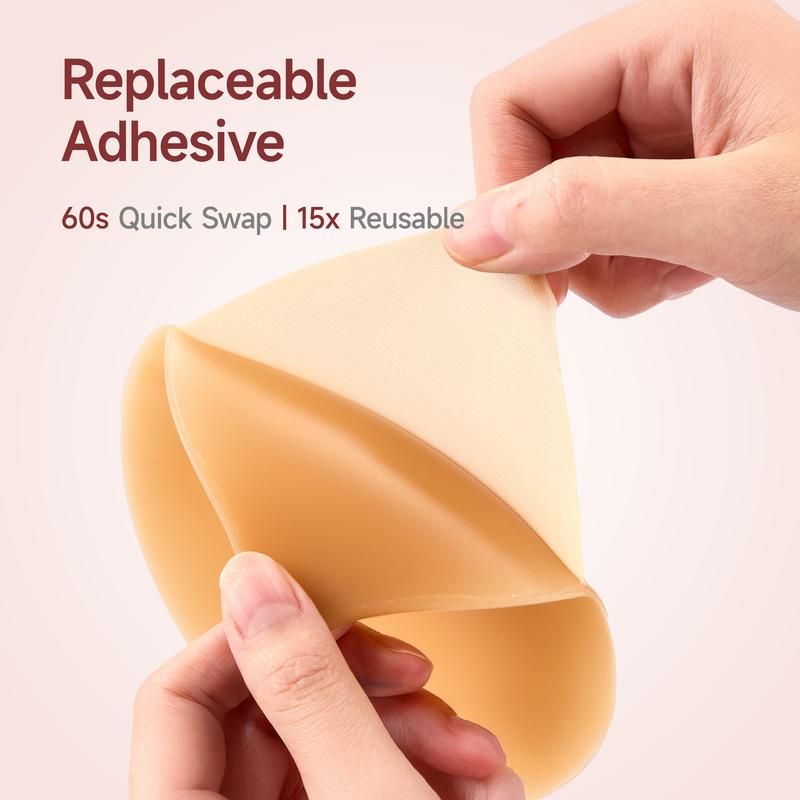 Invisible Push-Up Sticky Bra – Waterproof & Reusable