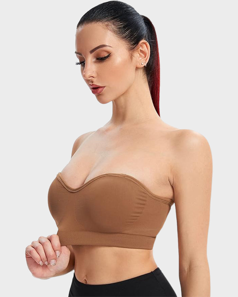 Seamless Non-Slip Strapless Wireless Bandeau Bra