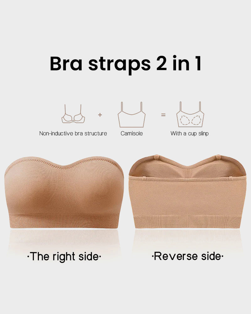 Seamless Non-Slip Strapless Wireless Bandeau Bra