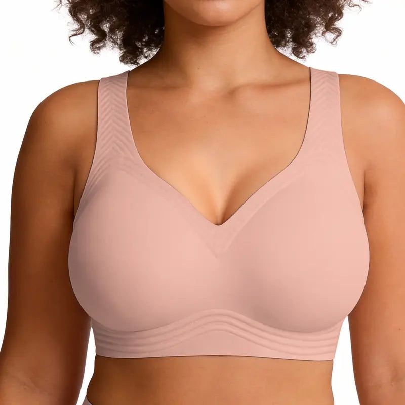 Seamless Wireless V-Neck Jelly Bra