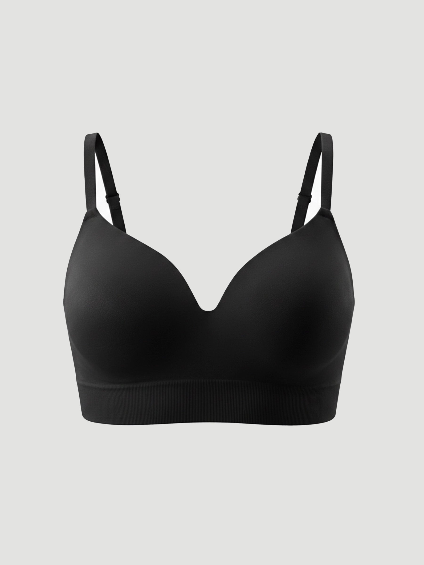 Wireless Seamless Push-Up V-Neck Bra