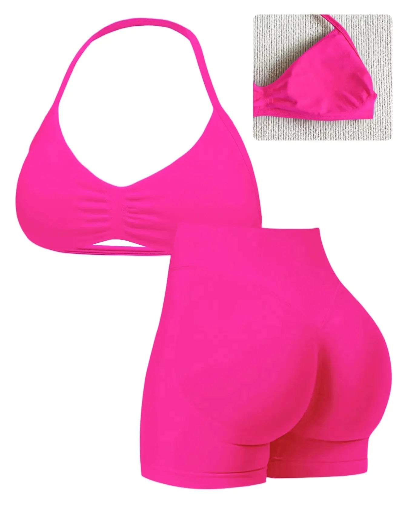 Women's Sporty Yoga Set - High Waist Gym Running Fitness Outfit