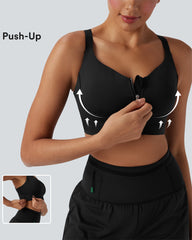 Push-Up Crisscross Back Sports Bra
