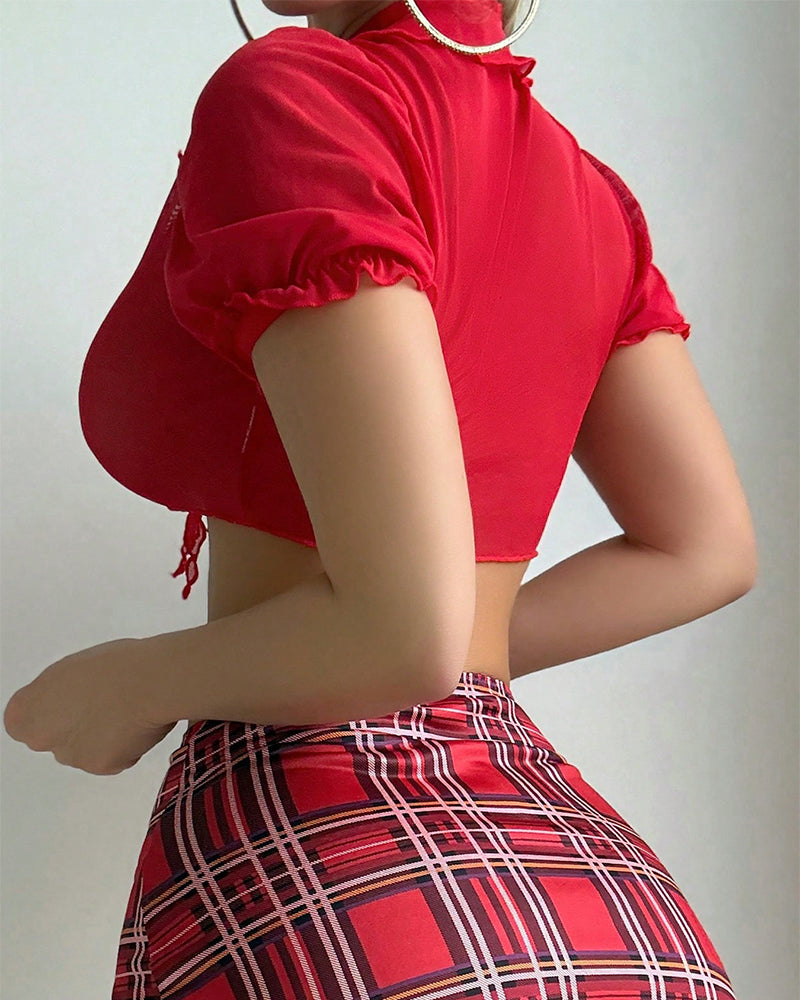 Women's Costume Lingerie Set Sexy Schoolgirl Costumes Outfit