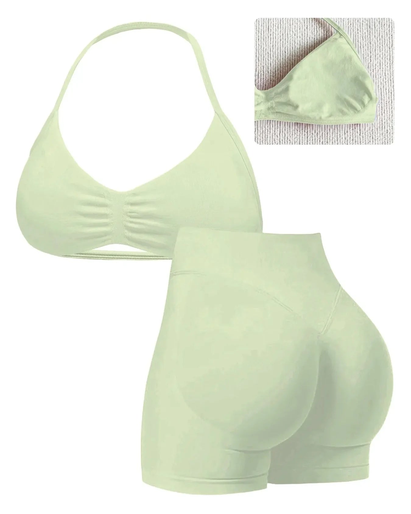 Women's Sporty Yoga Set - High Waist Gym Running Fitness Outfit
