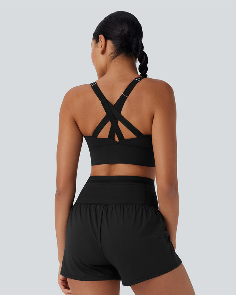 Push-Up Crisscross Back Sports Bra