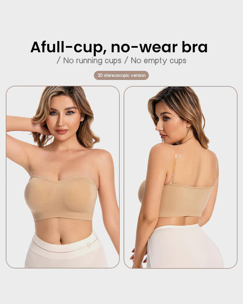 Seamless Non-Slip Strapless Wireless Bandeau Bra
