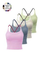 Sporty Women's Criss Cross Sports Bra - Comfort & Durability