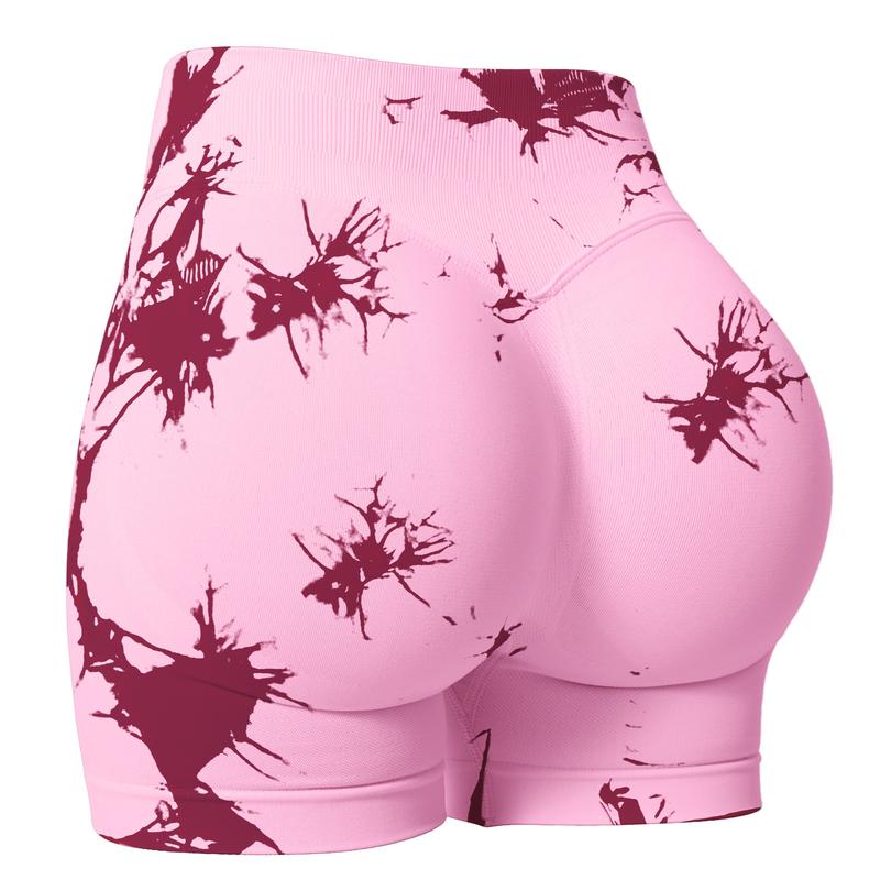 Seamless sports yoga shorts high waist hip lift