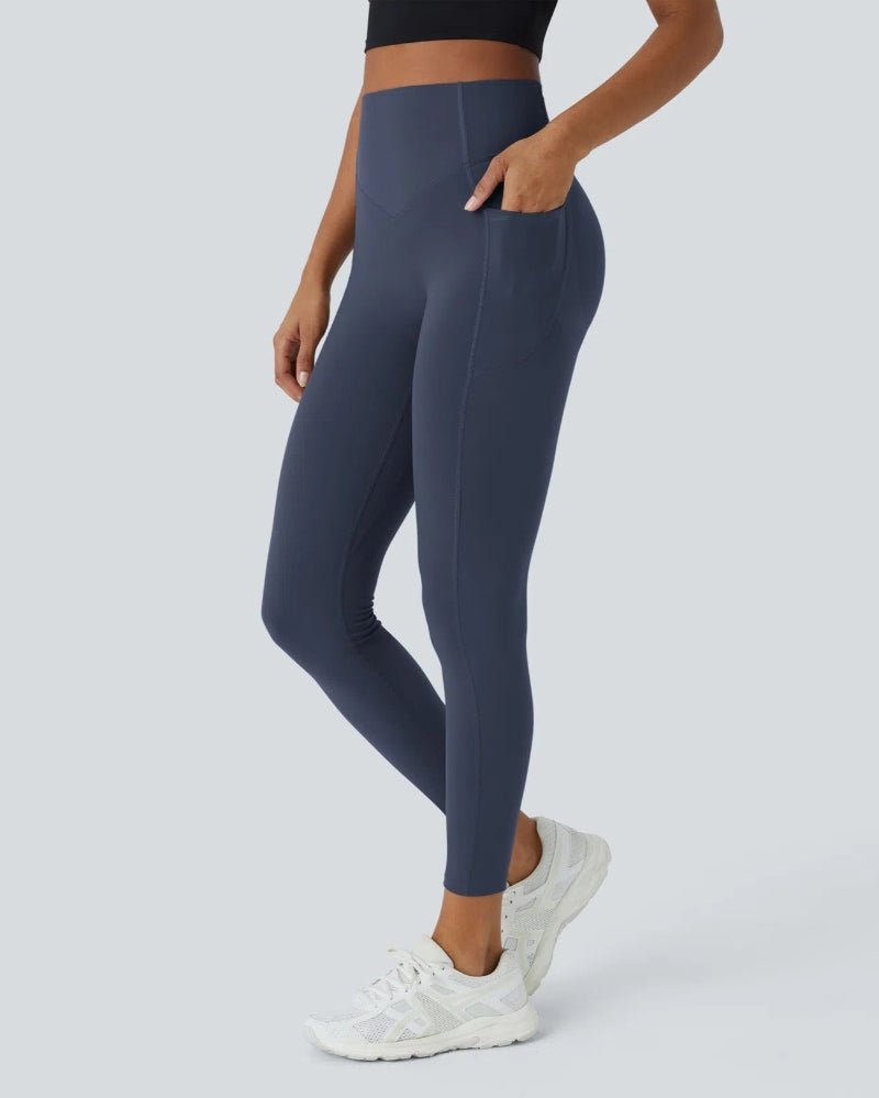 High Waisted Butt Lifting Tummy Control Side Pocket Shaping Training Leggings