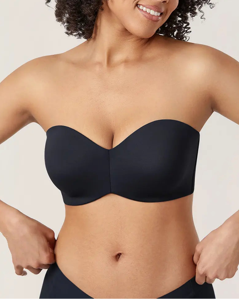 Strapless Bra Unlined Underwire Minimizer Plus Size Support