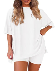 Women's Summer Two-Piece Set Split Hem Lounge