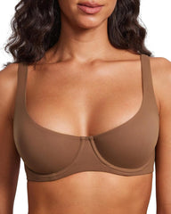 Seamless Unlined Balconette Bra for Women
