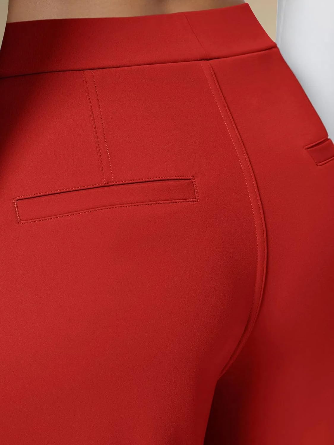 High Waisted Pocket Straight Leg Work Pants