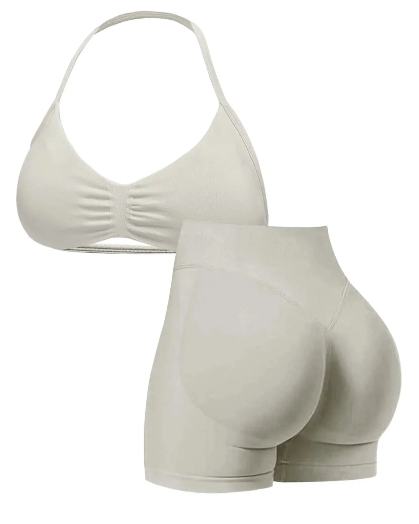 Women's Sporty Yoga Set - High Waist Gym Running Fitness Outfit