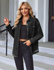 New washed denim shirt jacket
