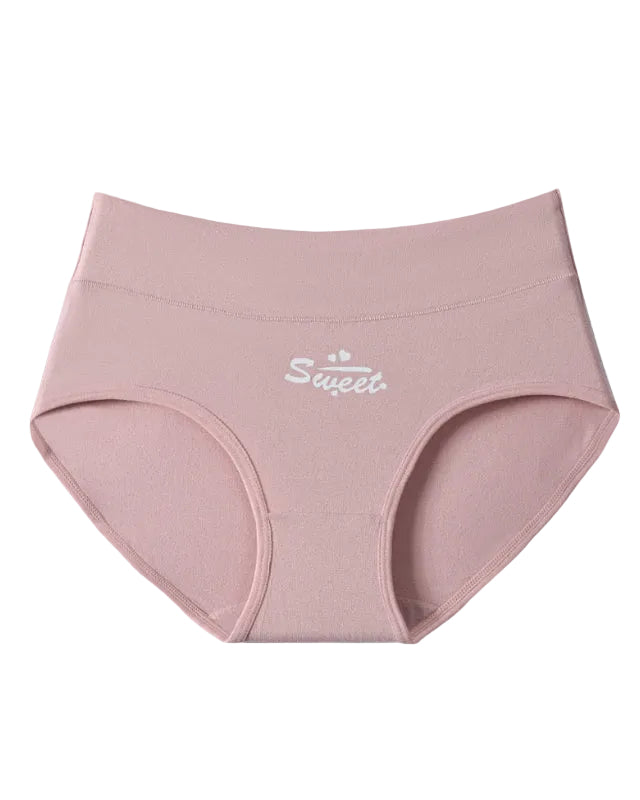 Cute Love Print Soft Cotton Stretchy Women's Panties (6 Pack)