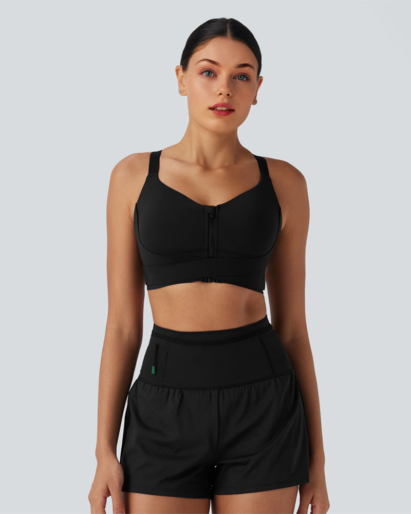 Push-Up Crisscross Back Sports Bra