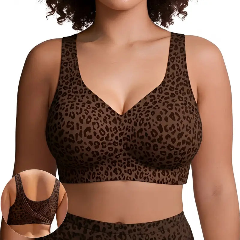 Seamless Wireless V-Neck Jelly Bra