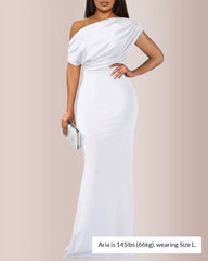 Off Shoulder High Split Bodycon Maxi Dress Curvvvy